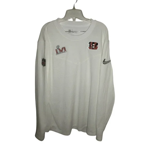Nike Cincinnati Bengals Super Bowl LVI Dri-FIT Long Sleeve Shirt Mens XL - Picture 3 of 10